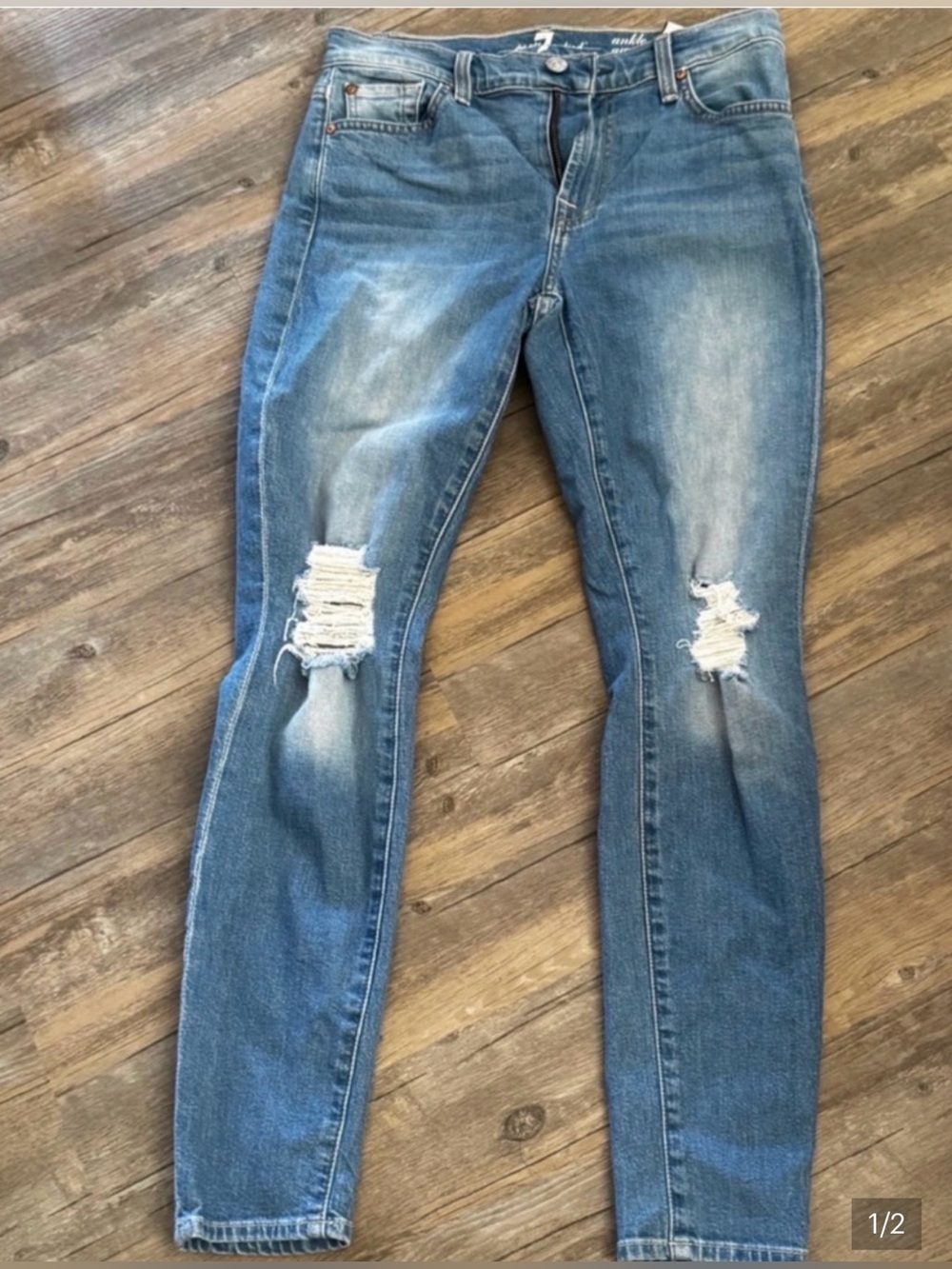 7 For All Mankind Ankle Gwenevere Skinny Leg Jeans Size 27